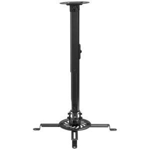Uchwyt sufitowy do projektora Superior, pełen zakres ruchu, obrót 360°, stal, czarny 141384455 - Stojak na projektor