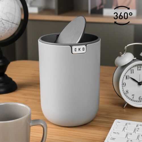 Eko asztali hulladékgyűjtő, Fandy 2, 1,5 literes űrtartalom, automatikusan záródó fedél, csendes, ergonomikus, műanyag, könnyen üríthető, szürke 141384759