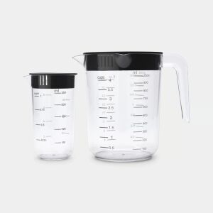 Brabantia Tasty+ 0.25L és 1L mérőpohár készlet ml és csésze jelölésekkel - Konyhai eszköz