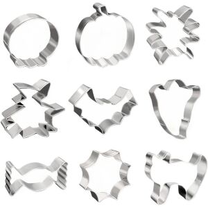 9er-Set Fahiyaku-Kuchenformen, Edelstahl, Silber 141385434 - Ausstechformen