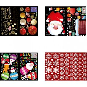 Sada 4 listov dekoratívnych nálepiek na okná ETUKOAN, PVC, viacfarebné, 45 x 60 cm 141385446 - Nálepky na okno