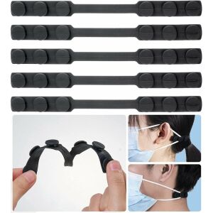 5er-Set Bänder für Micisty Schutzmaske, Kunststoff, schwarz 141385462 - Mundschutz