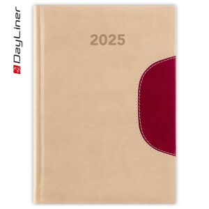 Határidőnapló Memphis A5 napi, fehér lapokkal bézs-padlizsán Dayliner 2026. 141385712 - Dayliner