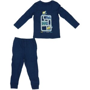 George Jungen Blaue Schlafanzug Set Größe 110 mit Fahrzeugdruck - Mode & Kleidung
