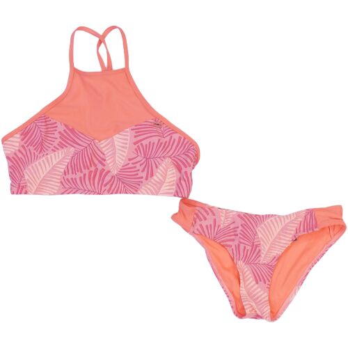 O'Neill Fata Bikini 152-es méret, rózsaszín levélmintás kétrészes fürdőruha - O'Neill