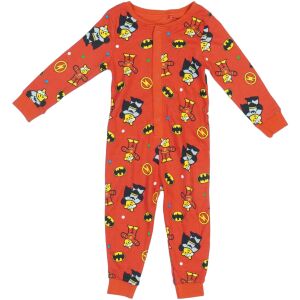 George Jungen roter Superhelden- und Teddybär-Druck Einteiliger Schlafanzug Größe 86 - George