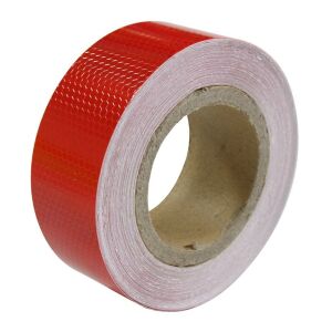 Taśma odblaskowa samoprzylepna w kształcie plastra miodu - CZERWONA (rolka 5 cm x 25 m) 141389704 - Pojazd i części