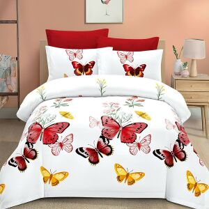 Спален комплект EmonaMall S18473 с пеперуди, 6 части - Бельо