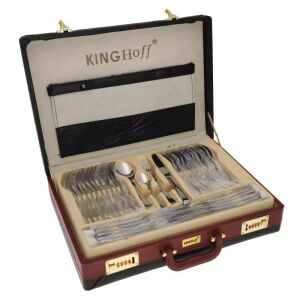 Kinghoff KH 3520 72 darabos ezüst evőeszközkészlet bőröndben - Evőeszköz