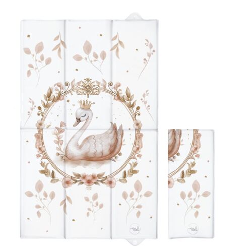 Ceba Baby Basic Glamour Style utazó pelenkázó alátét 50x80 cm hattyú mintával - Pelenkázás