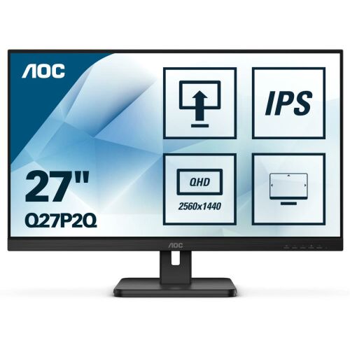 AOC Q27P2Q LED-Display 68,6 cm (27 Zoll) 2560 x 1440 Pixel Quad HD Schwarz 141410447