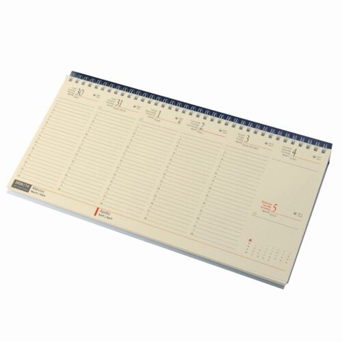 Asztali naptár 2026 kép nélküli REALSYSTEM fekvő sárga lapos kék 141411407