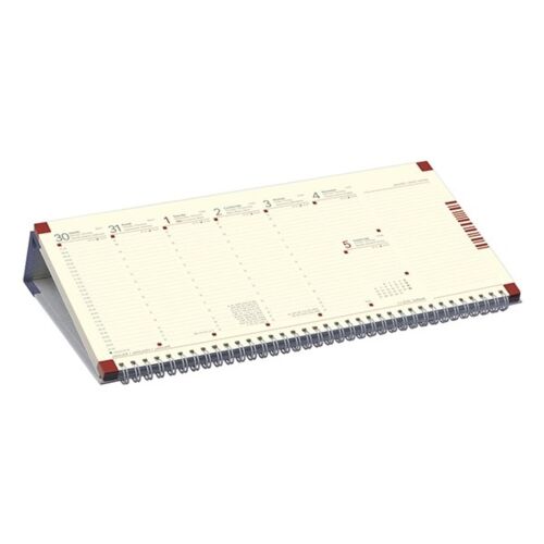 Asztali naptár 2026 kép nélküli TOPTIMER C050 fekvő sárga lapos kék 141411421