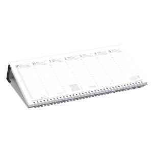 Asztali naptár 2026 kép nélküli TOPTIMER T050 fekvő fehér lapos fekete