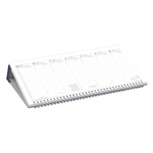 Asztali naptár 2026 kép nélküli TOPTIMER T050 fekvő fehér lapos kék