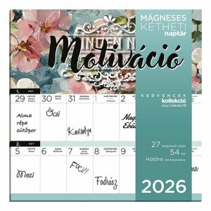 Falinaptár 2026 mágneses LIZZY CARD 220x220mm 2 hetes Motiváció