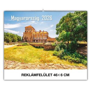 Falinaptár 2026 REALSYSTEM 460x320mm fekvő Magyarország