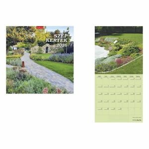 Falinaptár 2026 TOPTIMER T098 290x580mm álló Szép kertek