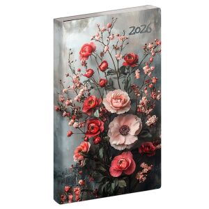 Zsebnaptár 2026 REALSYSTEM Flexi álló fehér lapos Jázmin