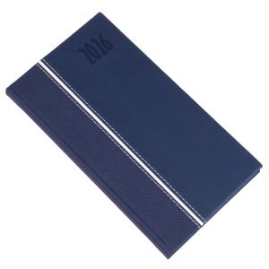 Zsebnaptár 2026 REALSYSTEM Kensington fekvő fehér lapos kék 141414289 - Irodai kiegészítő