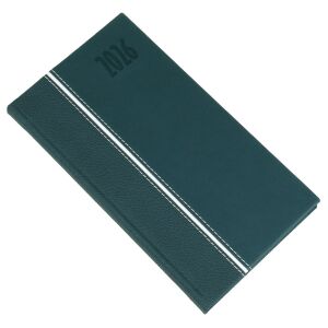 Zsebnaptár 2026 REALSYSTEM Kensington fekvő fehér lapos zöld 141414292 - Irodai kiegészítő