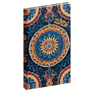 Zsebnaptár 2026 REALSYSTEM Picture álló fehér lapos Mandala