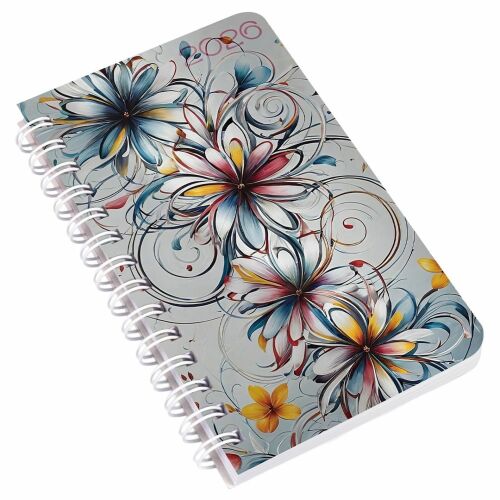 Zsebnaptár 2026 REALSYSTEM SP3 spirál mini 78x128mm heti fehér lapos absztrakt