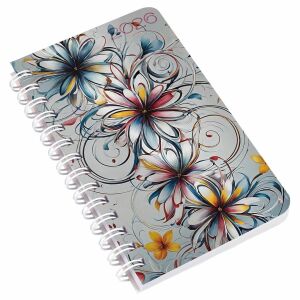 Zsebnaptár 2026 REALSYSTEM SP3 spirál mini 78x128mm heti fehér lapos absztrakt