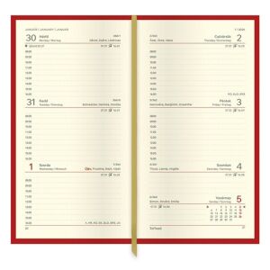 Zsebnaptár 2026 TOPTIMER Classic C035 álló sárga lapos fekete