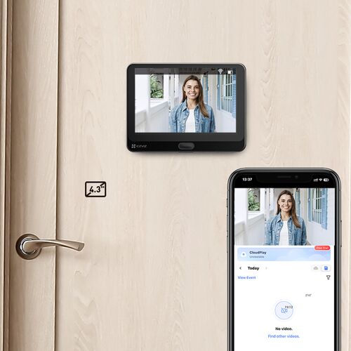 EZVIZ WiFi FullHD Smart elektronikus kereső 4,3 hüvelykes akkumulátor 4600mAh PIR mozgásérzékelő SDkártya foglalat - CS-HP4(2WPFBS)