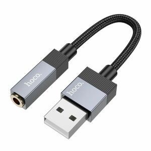 Hoco UPA32D USB auf 3.5mm AUX Adapter, Schwarz - Hoco