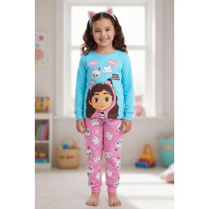 Pijama pentru fete Nickelodeon Gabby's Dollhouse, marimea 5-6 ani, set complet - Nickelodeon Pijamale pentru copii, cămăși de noapte