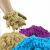 Különböző színű kinetikus homok a Sandbox + Kinetic Sand 3kg + Formák készletből