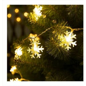 Instalatie cu 100 de LED-uri U/D, stele, alb cald, baterii, 10 m 141436957 - Ghirlande luminoase