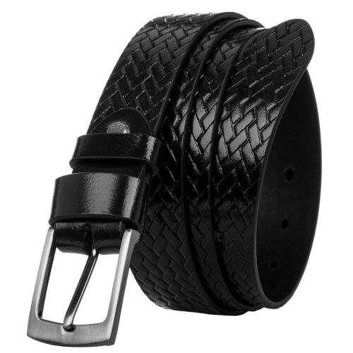 Férfi öv természetes лицевой bőrből szőtt mintával - Rovicky 141442180