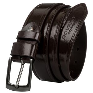 Stílusos férfi öv lakkozott természetes bőrből - Rovicky 141442819 - Férfi öv