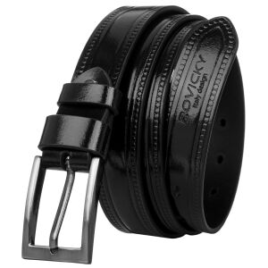 Díszített férfi öv lakkozott természetes bőr marhabőrből - Rovicky 141445718 - Férfi öv