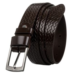 Férfi öv természetes, sima bőrből, fonott mintával - Rovicky 141451454 - Női öv