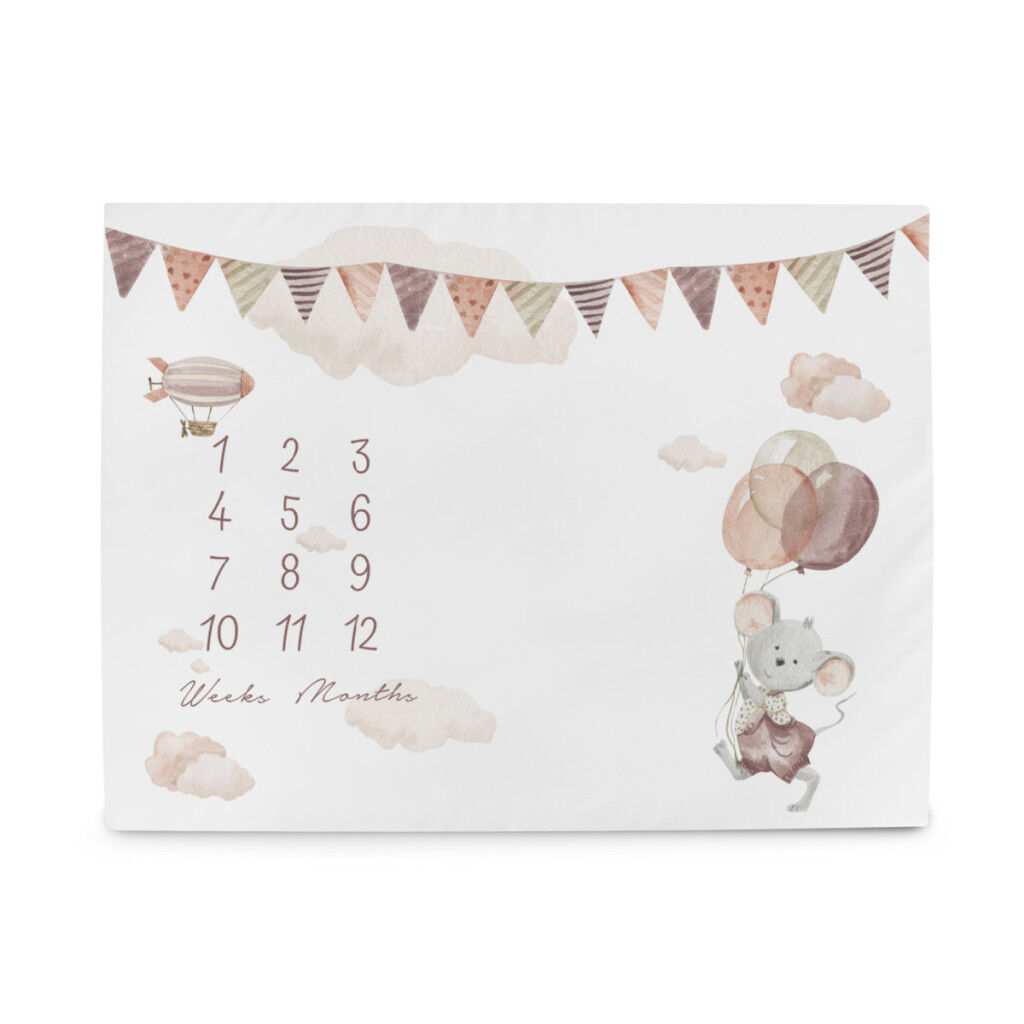 E-shop Ceba Baby Milestone Podložka pod fotografie 92x72 cm - Basic Mouse
