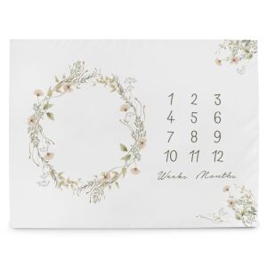 Ceba Baby Milestone mérföldkő alátét fotózáshoz 92x72 cm - Basic Summer Flowers 141458330 - Baba mérföldkő takaró
