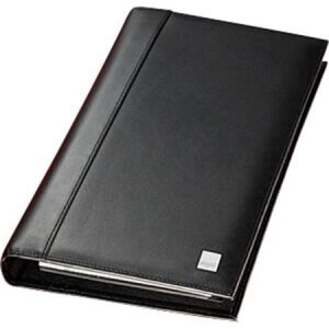 Névjegytartó, bőr, 160 db-os, gyűrűs, SIGEL "Torino", fekete 141461064 - Okmány- & Kártyatartó