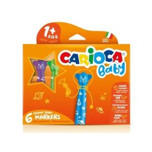 Carioca: Színes macis bébi filctoll 6db-os szett kimosható 141471136 - Filctoll