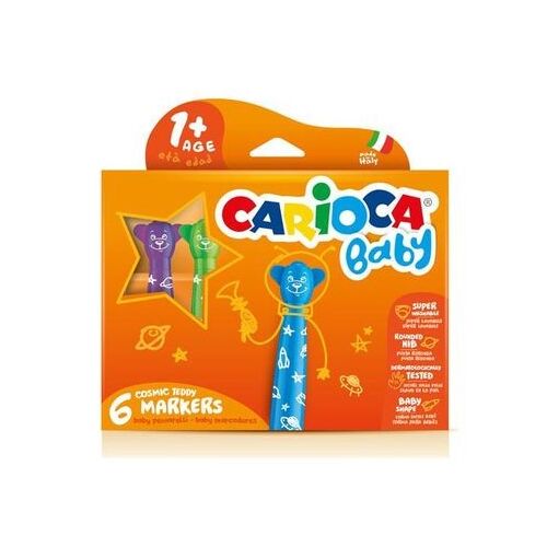 Carioca: Színes macis bébi filctoll 6db-os szett kimosható 141471136