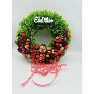 Sünis őszi ajtódísz 30 cm, őszi dekoráció - Ajtódísz