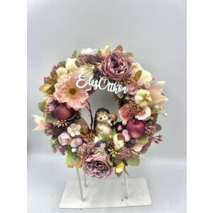 Sünis őszi pasztell ajtódísz sünivel - Ajtódísz