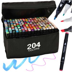 Obojstranné lihové popisovače v puzdre 204 + stojan 141473072 - Pomôcky na kreslenie