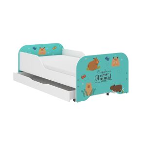 MIKI 140x70cm gyerekágy kapibara mintával és ajándék matraccal - Ifjúsági ágy