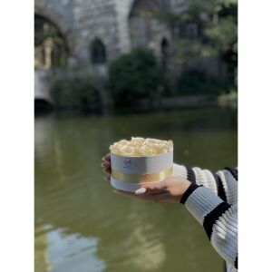 Rózsa doboz 15x8 cm krém szappanrózsa 141531929 - Ajándék ötlet Valentin-napra