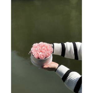 Szappanrózsa doboz  15x8 cm rózsaszín 141531934 - Ajándék ötlet Valentin-napra