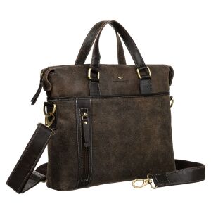 Barna bőr férfi aktatáska laptoptartóval - Peterson 141544422 - Peterson
